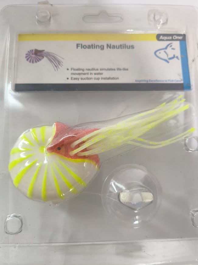 🦑 Floating Nautilus - Neon Fluorescent (Bright Yellow)