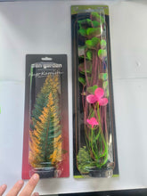 Load image into Gallery viewer, 2 Pack Tropical Fish Tank Plants fern &amp; hot lips tall
