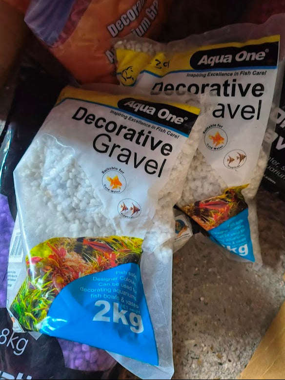 Aquarium gravel - 2 bags white stones aqua one