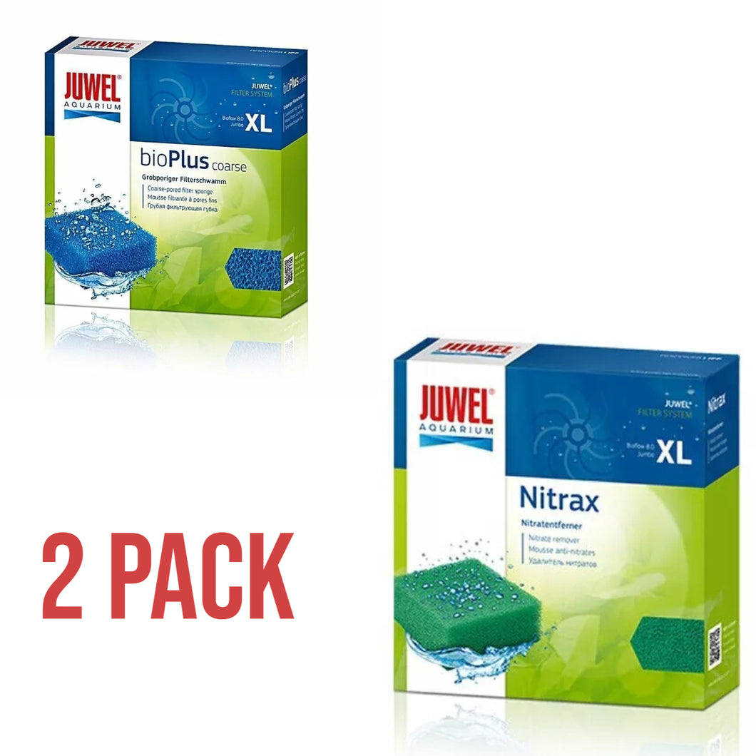 Juwel© Bioflow 8.0 XL Jumbo *2 PACK - COARSE FOAM & NITRAX