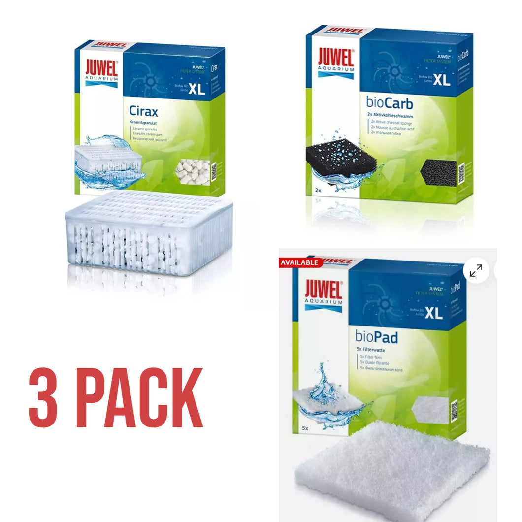 Juwel© Bioflow 8.0 XL Jumbo *3 PACK Cirax / Biocarb Floss