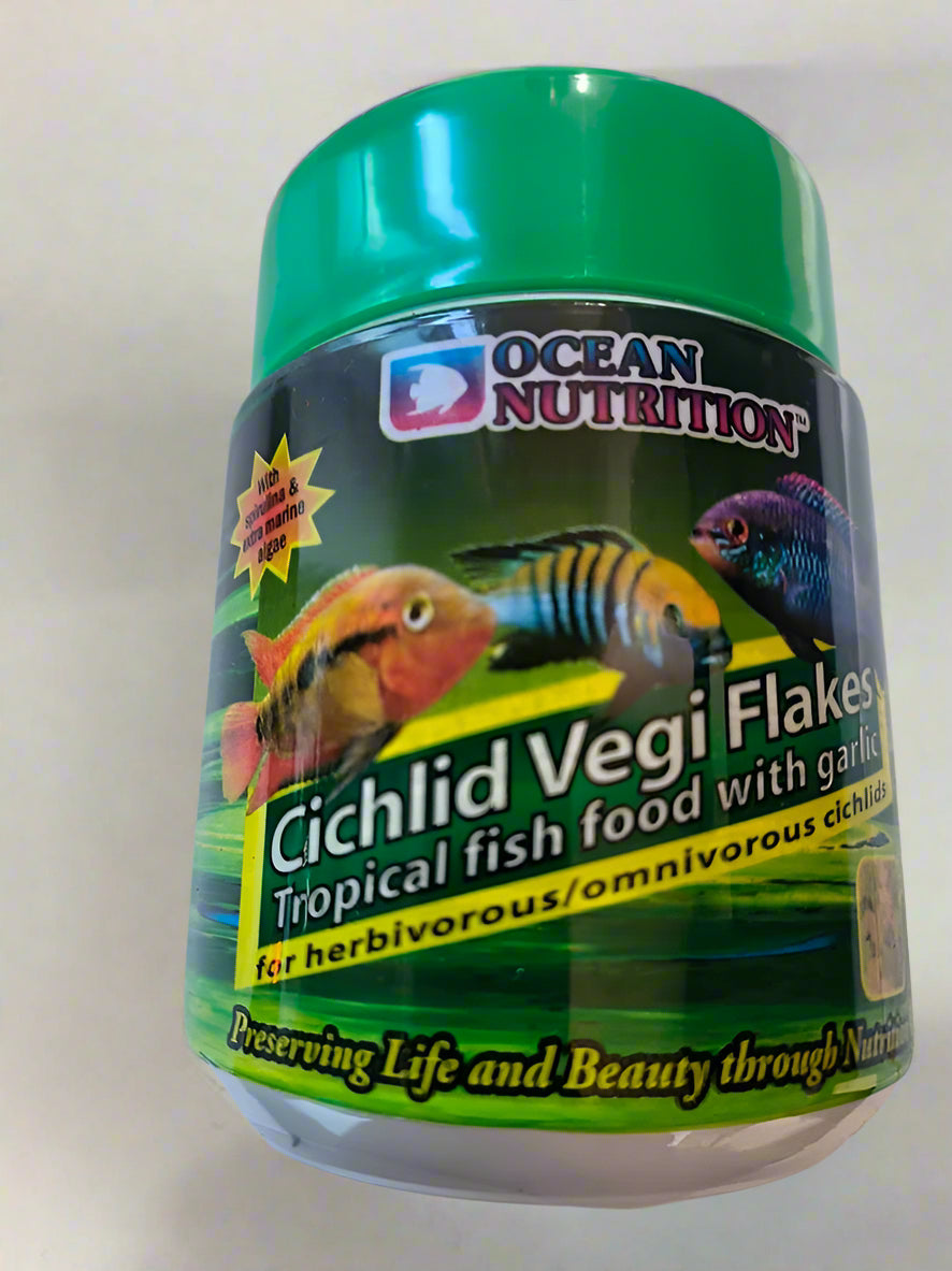 Ocean Nutrition Veggi Flakes for cichlids